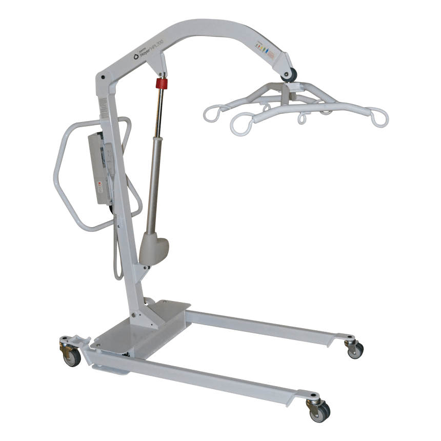 New Hoyer HPL700 Heavy Duty Electric Patient Lift | 23.3 - 69 Inches | Power Operated Base, Lifts Patient From Floor, Locking Casters-Mobility Equipment for Less