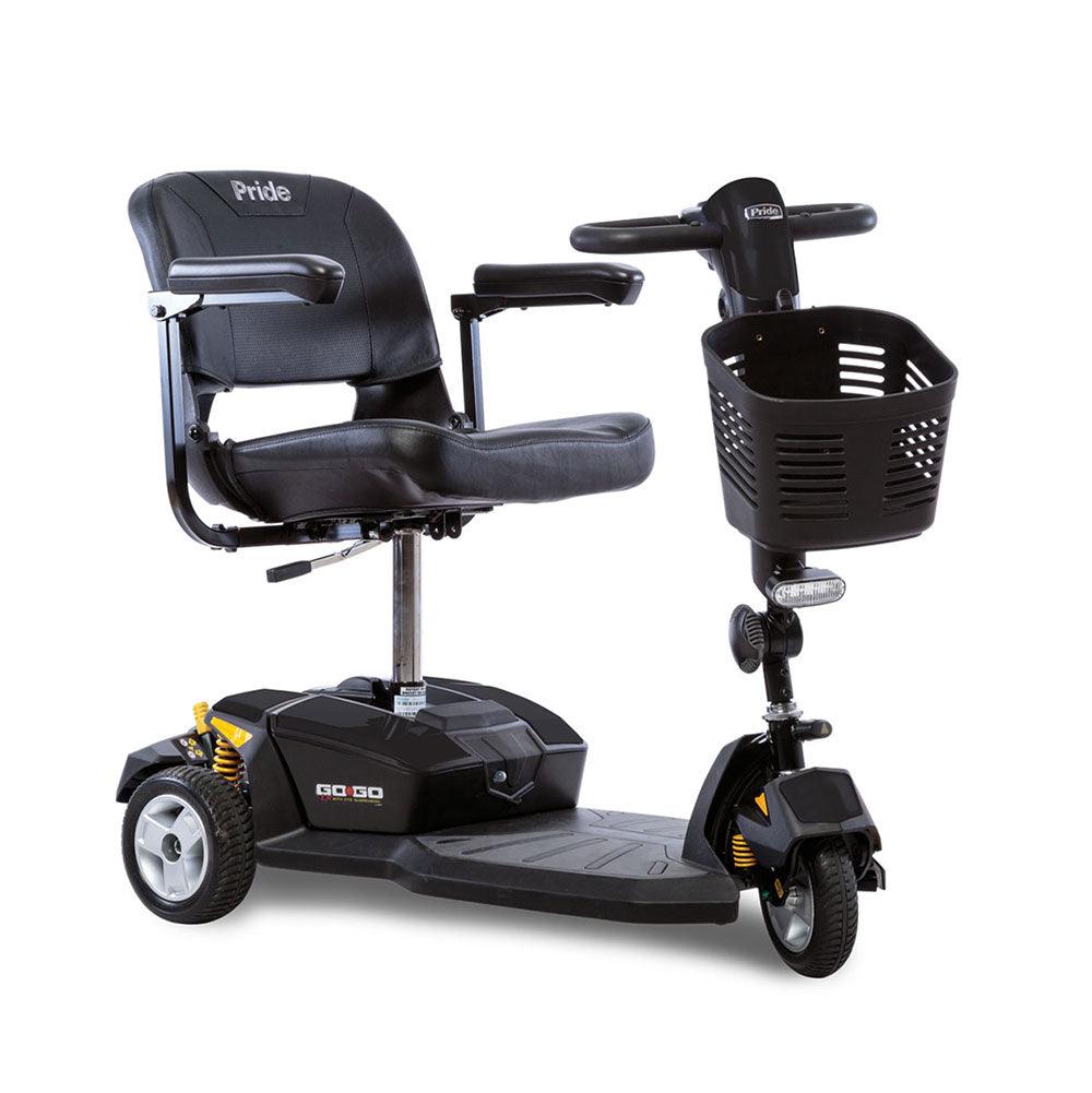 New Pride Mobility Go-Go LX 3-Wheel Mobility Scooter With Comfort-Trac Suspension | Lightweight & Portable-Mobility Equipment for Less