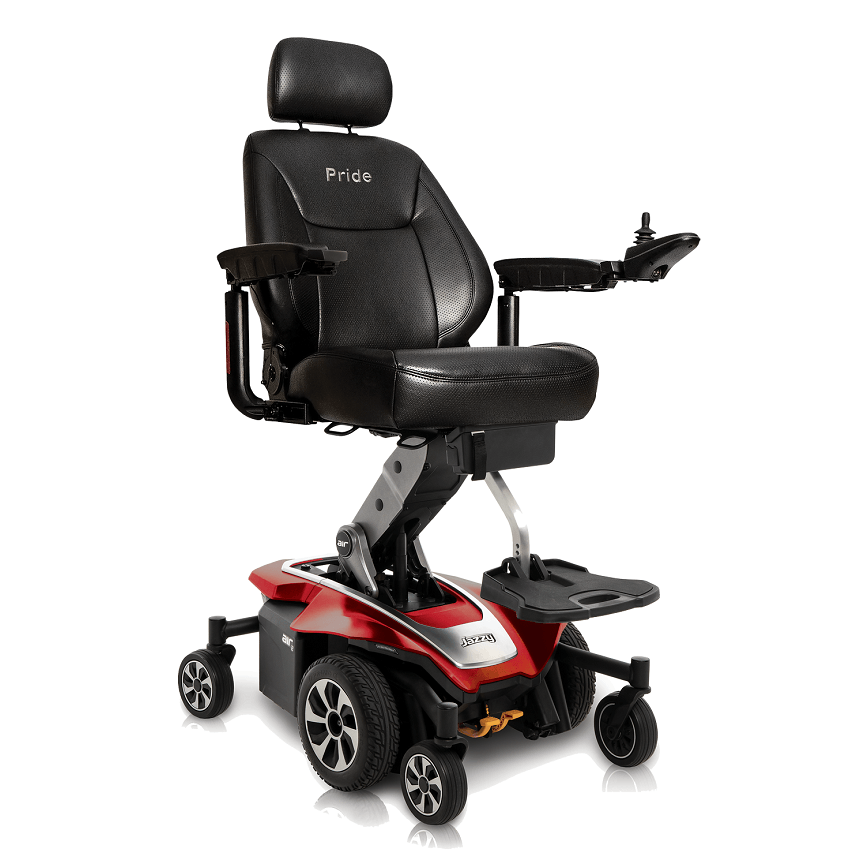 New Pride Mobility Jazzy Air 2 Power Chair | 12" Seat Elevate | Mid-Wheel Drive-Mobility Equipment for Less