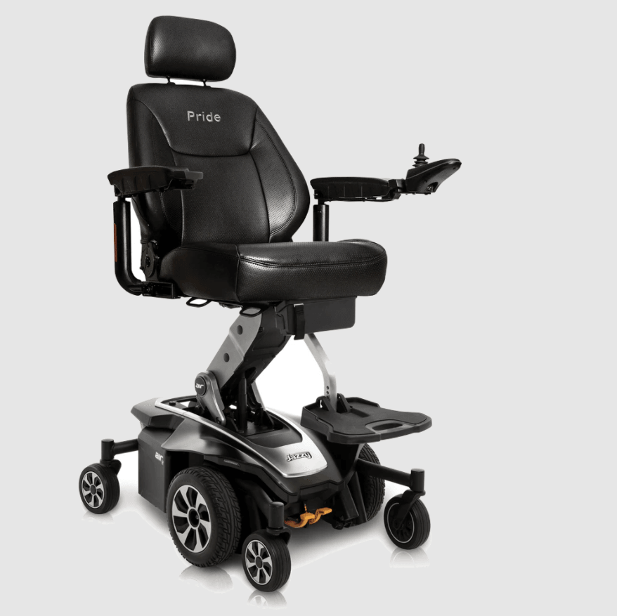 New Pride Mobility Jazzy Air 2 Power Chair | 12" Seat Elevate | Mid-Wheel Drive-Mobility Equipment for Less