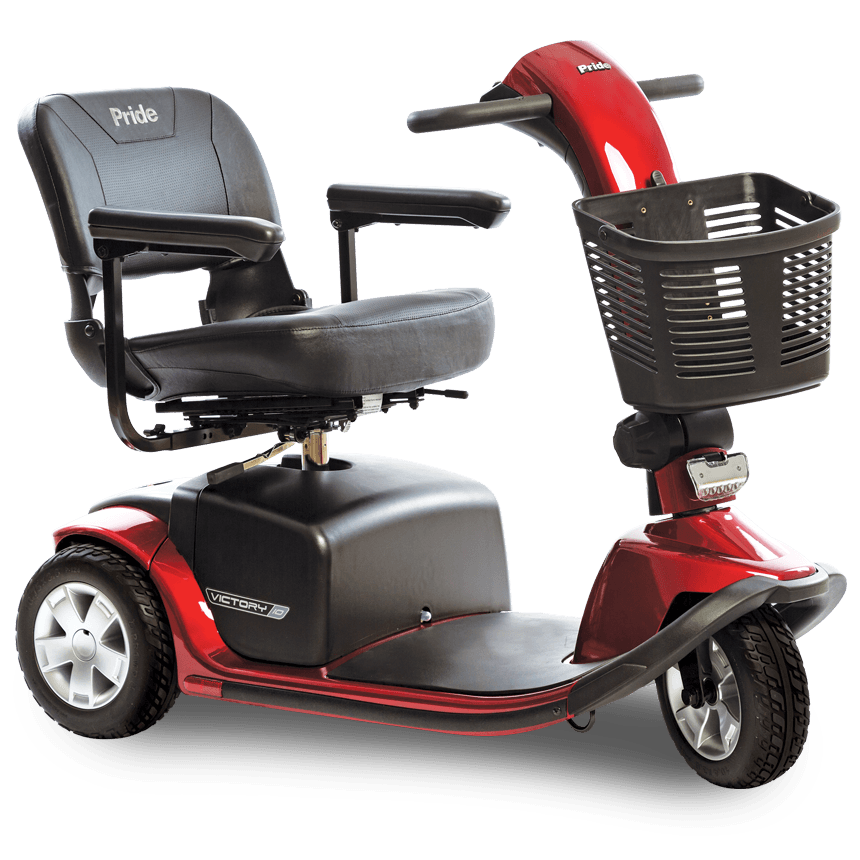 New Pride Mobility Victory 10 3-Wheel Mobility Scooter | Max Speed 5.3 MPH | 400 LBS Weight Capacity-Mobility Equipment for Less