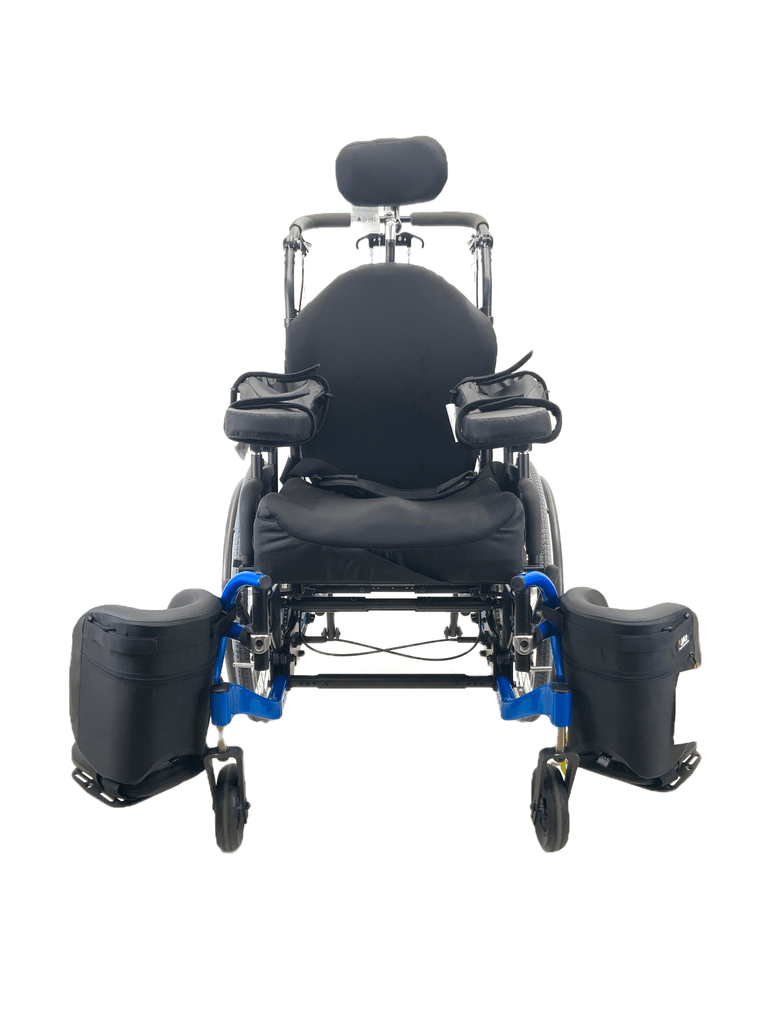 New Quickie Iris Tilt-In-Space Manual Wheelchair | 17"x 21" Seat | Reclining Backrest | Arm Troughs & Foot Box-Mobility Equipment for Less