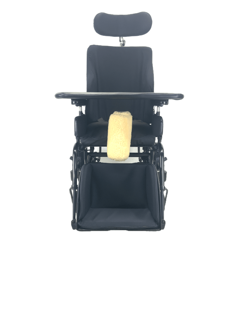 New Quickie Iris Tilt-In-Space Manual Wheelchair | 18 x 18 Inches | Legbox, Thigh Supports, Abductor Pad, Removable Activity Tray-Mobility Equipment for Less