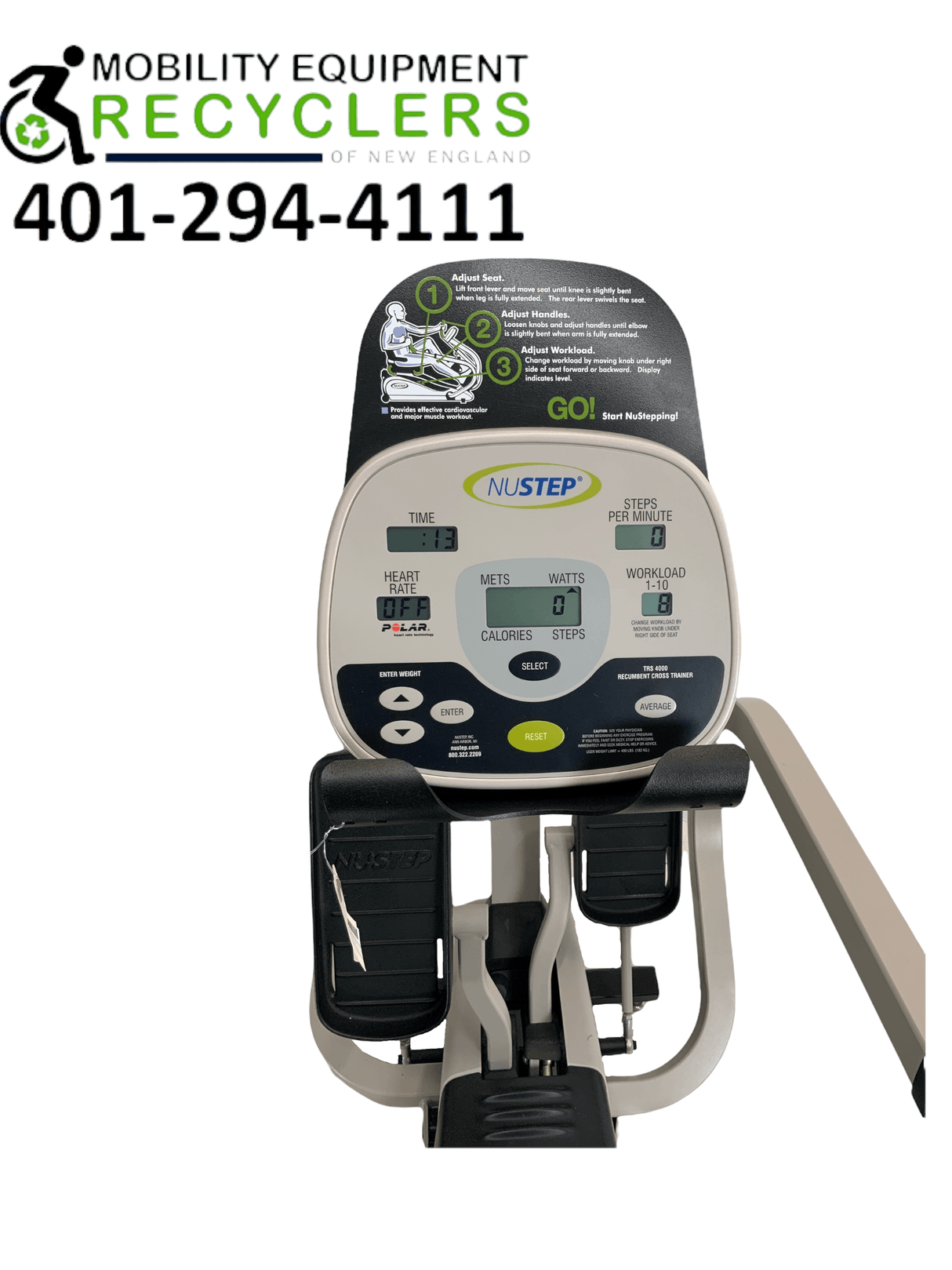 NuStep TRS 4000 T4 Recumbent Cross Trainer | Exercise Machine - Recumbent Bike-Mobility Equipment for Less