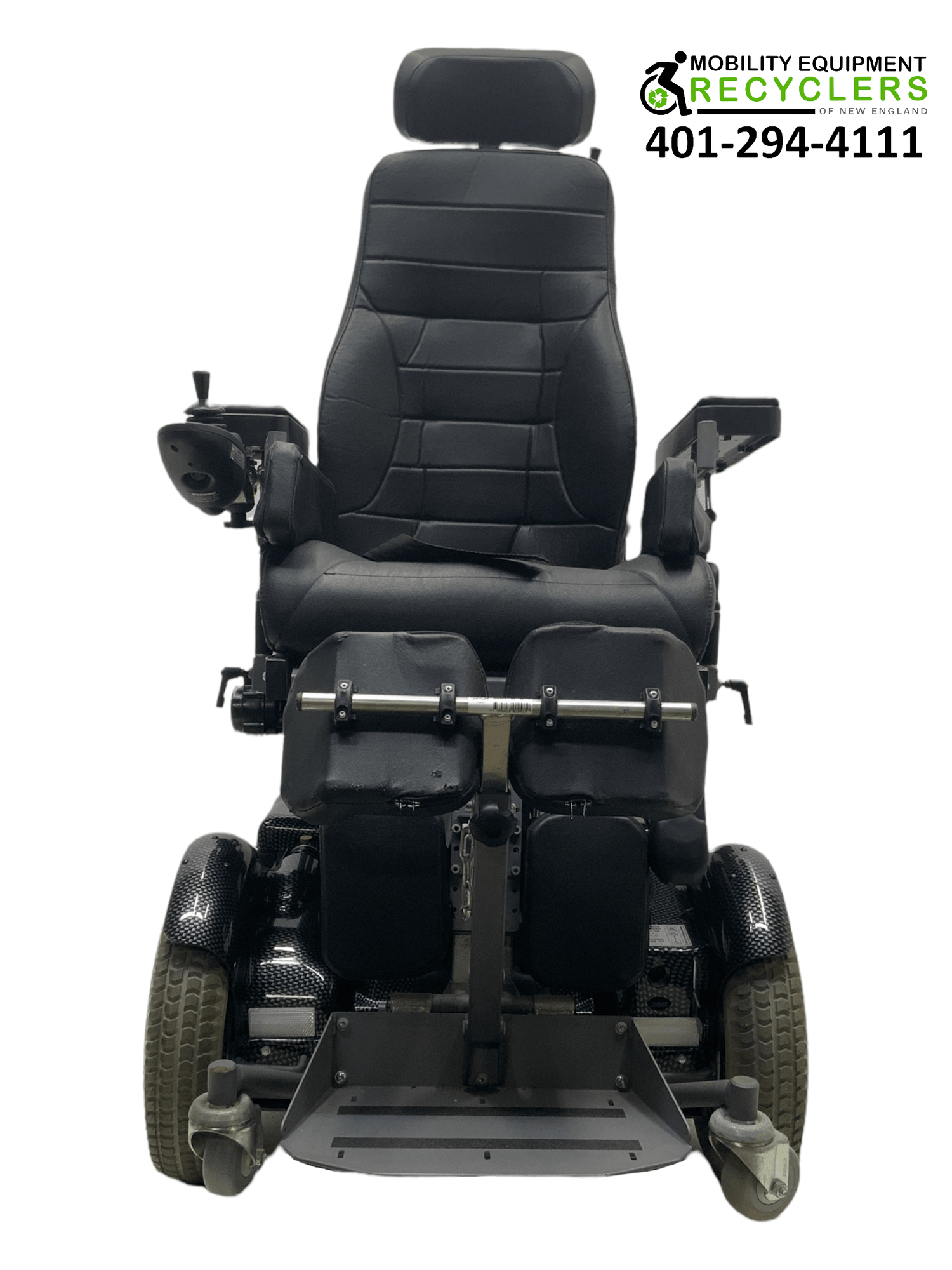 permobil black chairman 2k power wheelchair front