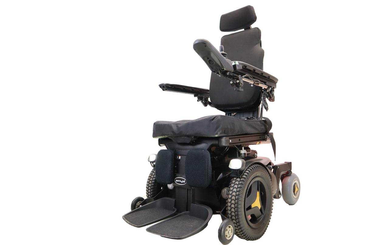 Permobil F3 Power Wheelchair With Seat Elevate, Tilt, Recline, & Power Legs | Head Lights, Tail Lights, & Left/Right Turn Signals-Mobility Equipment for Less