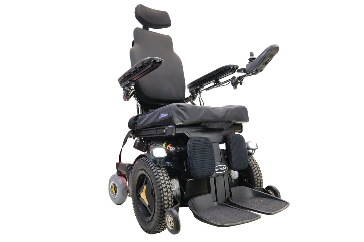 Permobil F3 Power Wheelchair With Seat Elevate, Tilt, Recline, & Power Legs | Head Lights, Tail Lights, & Left/Right Turn Signals-Mobility Equipment for Less