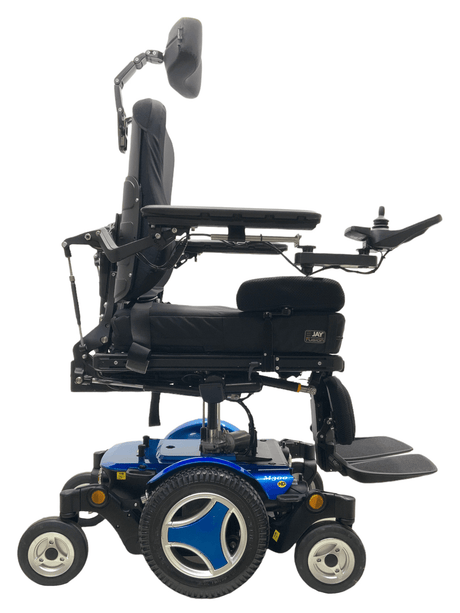 permobil m300 hd blue power wheelchair seat elevate