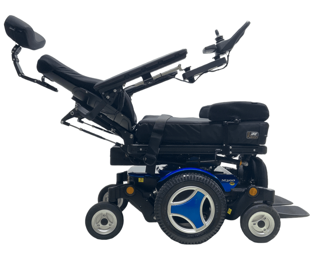 permobil m300 hd blue power wheelchair recline
