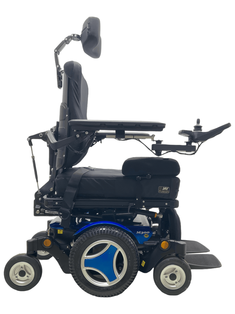 permobil m300 hd blue power wheelchair right side