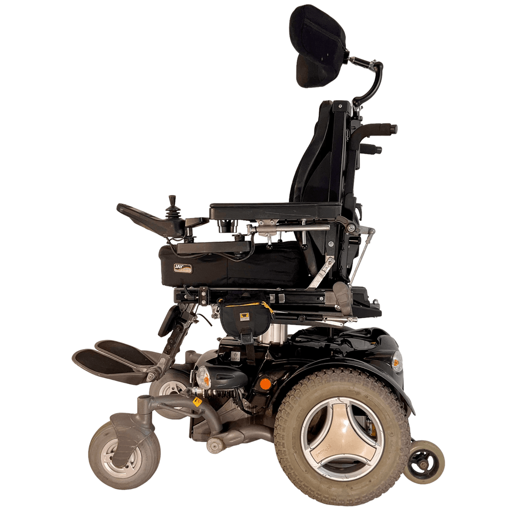 Permobil Street Rehab Power Chair | 17 x 18 Seat | Lighting Kit, Seat Elevate, Cup Holder - Mobility Equipment for Less