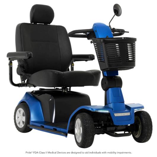 Pride Mobility Maxima 4-Wheel Heavy Duty Scooter | Max Speed 5.3 MPH | 500 LBS Weight Capacity Blue-Mobility Equipment for Less
