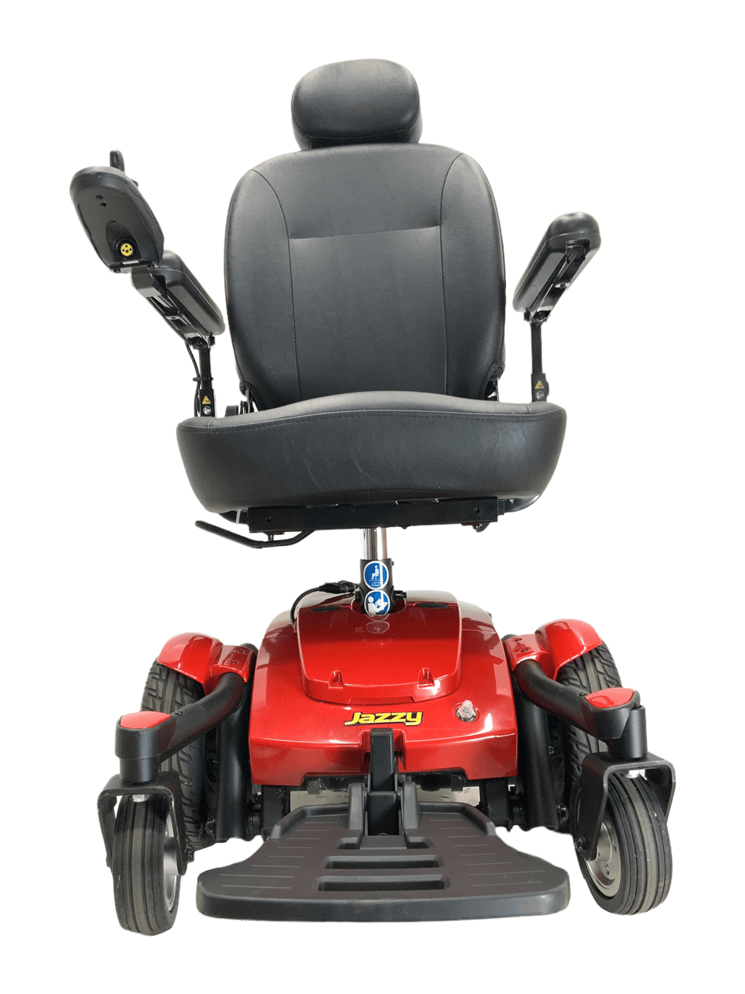 pride mobility jazzy select 6 red power wheelchair front