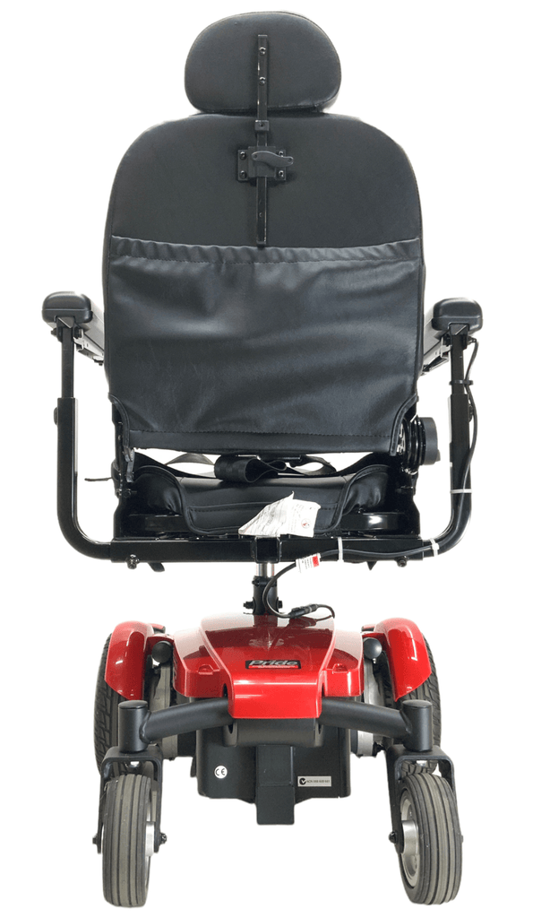 pride mobility jazzy select 6 red power wheelchair back view