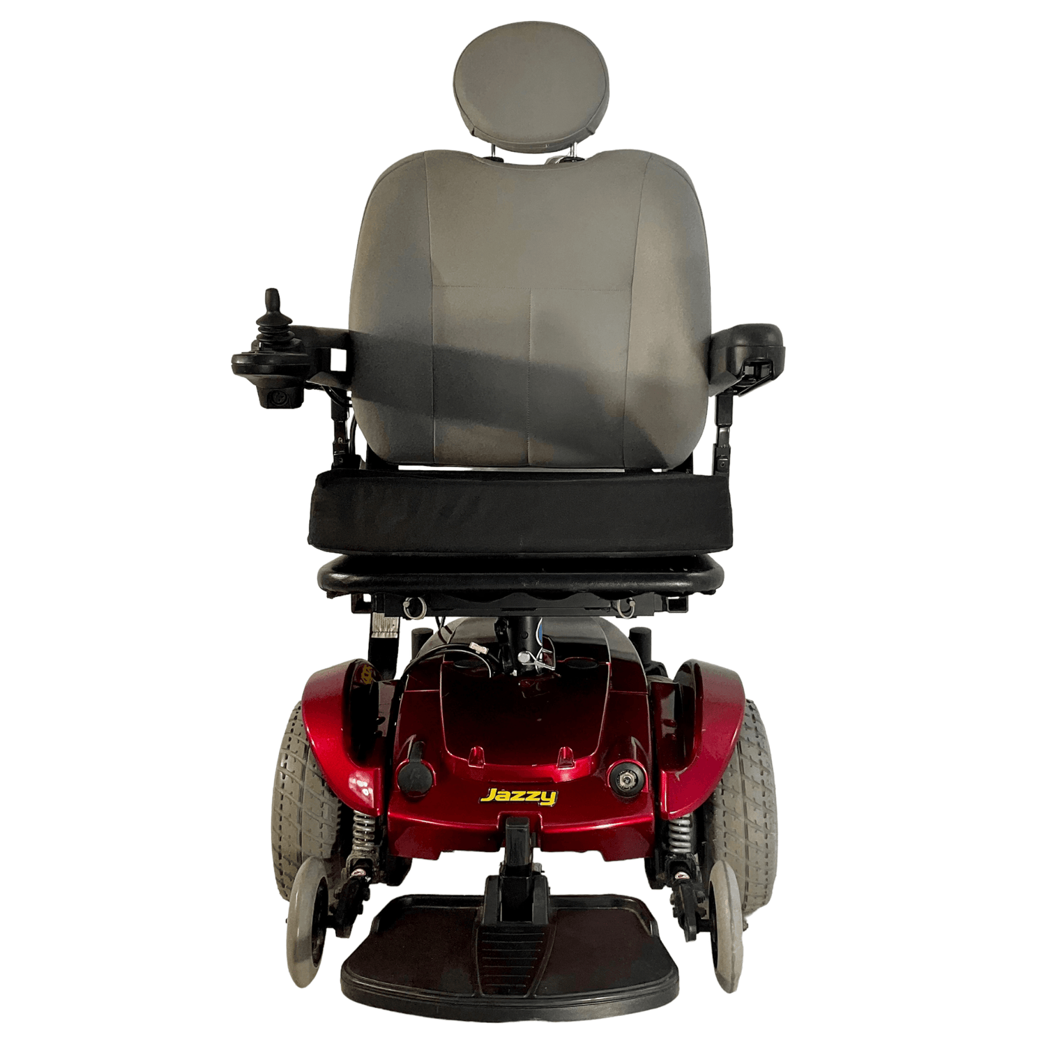 Pride Mobility Jazzy Select Power Chair | 18 x 20 Seat | Seat Pan Style Seat W/ Cushion | Red Shroud - Mobility Equipment for Less