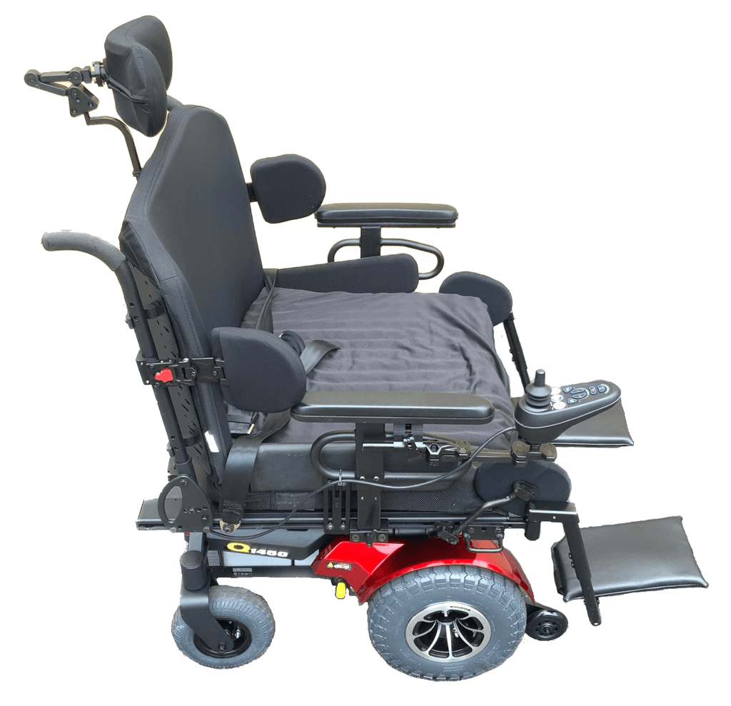 Pride Mobility Quantum 1450 Heavy Duty Bariatric Power Chair | 600 Lbs. Limit | Tilt | 28" x 25" Seat-Mobility Equipment for Less