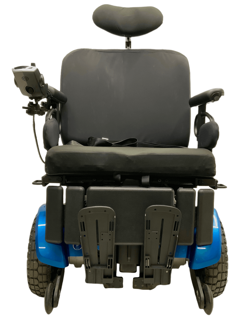 pride mobility quantum 1450 heavy duty blue power wheelchair