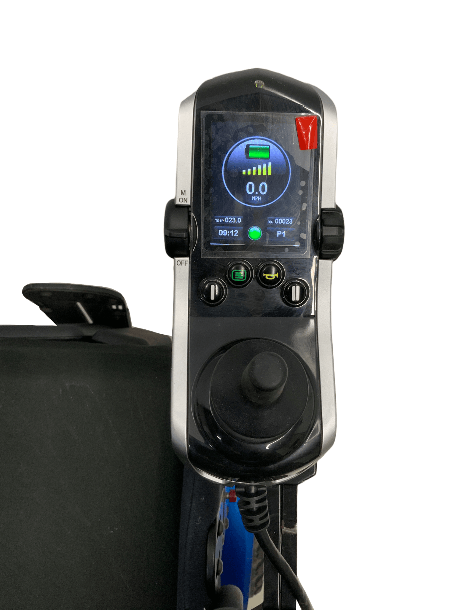 pride mobility quantum 1450 heavy duty blue power wheelchair joytsick