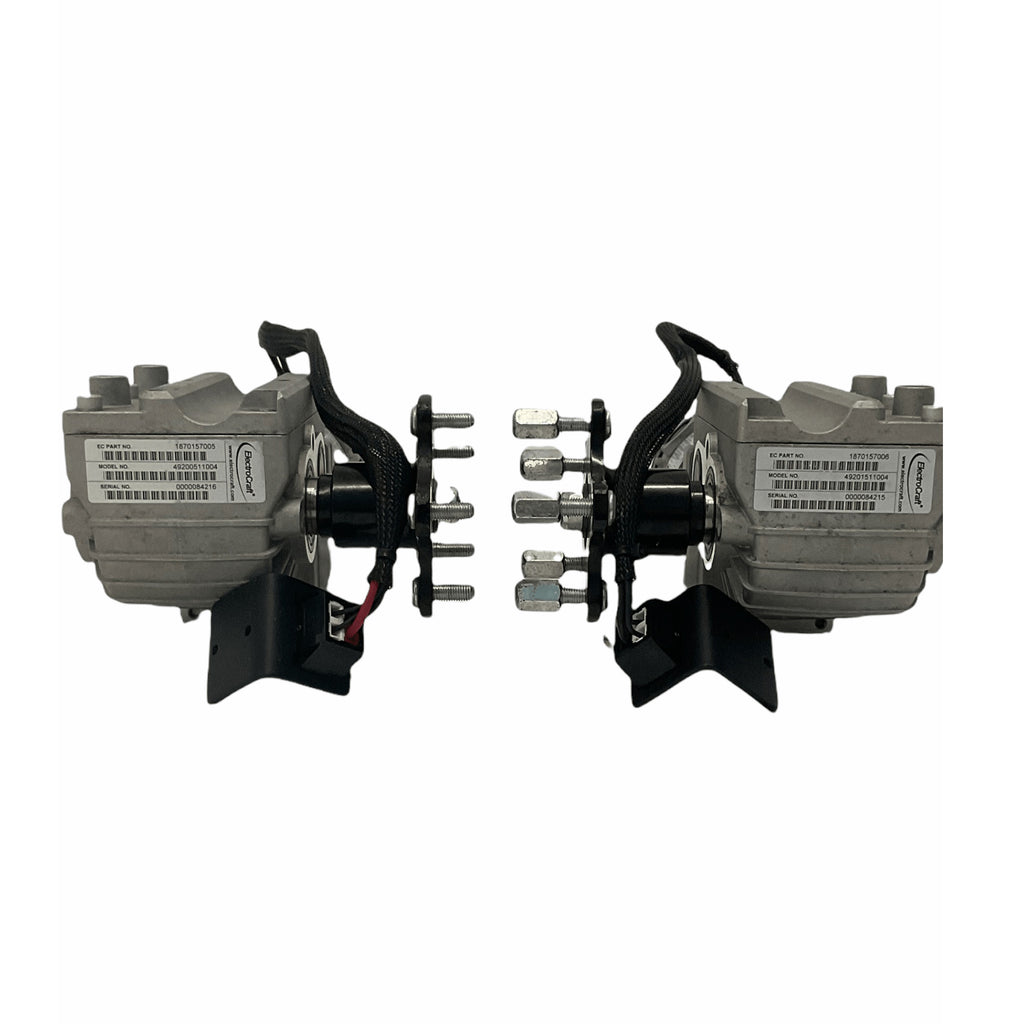 rear view of the motors for a Quantum 6000z power chair
