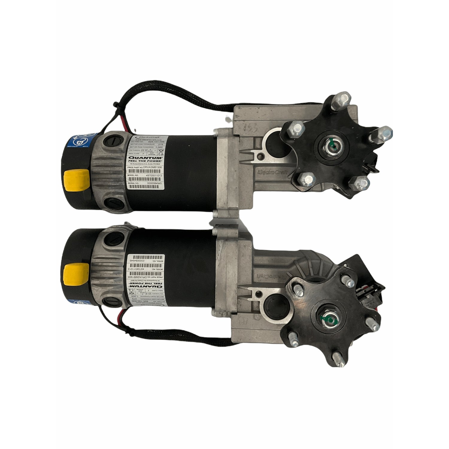 top view of the motors for a Quantum 6000z power chair
