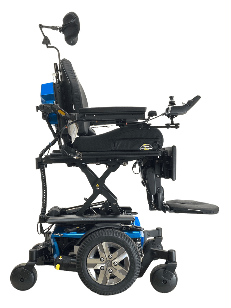pride mobility quantum q6 edge 2.0 ilevel blue power wheelchair seat elevate