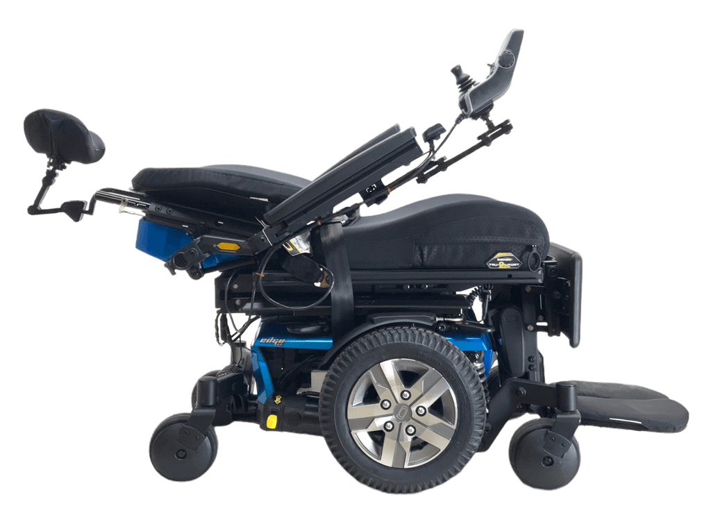 pride mobility quantum q6 edge 2.0 ilevel blue power wheelchair recline