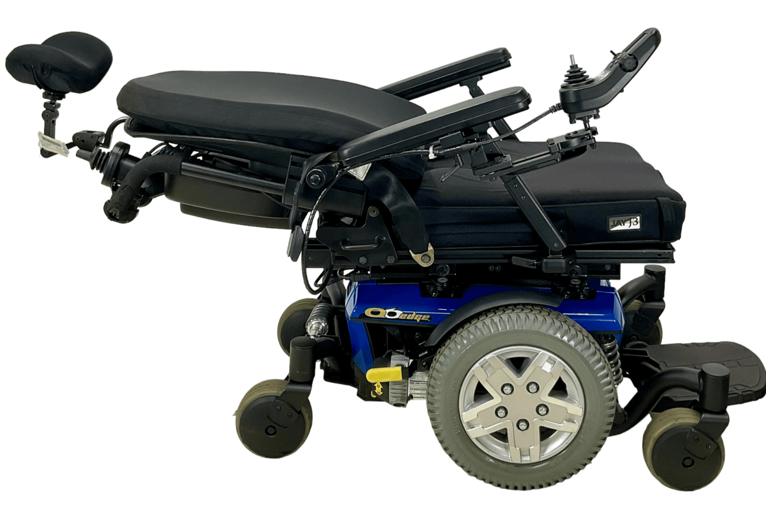 pride mobility quantum q6 edge blue power wheelchair recline function