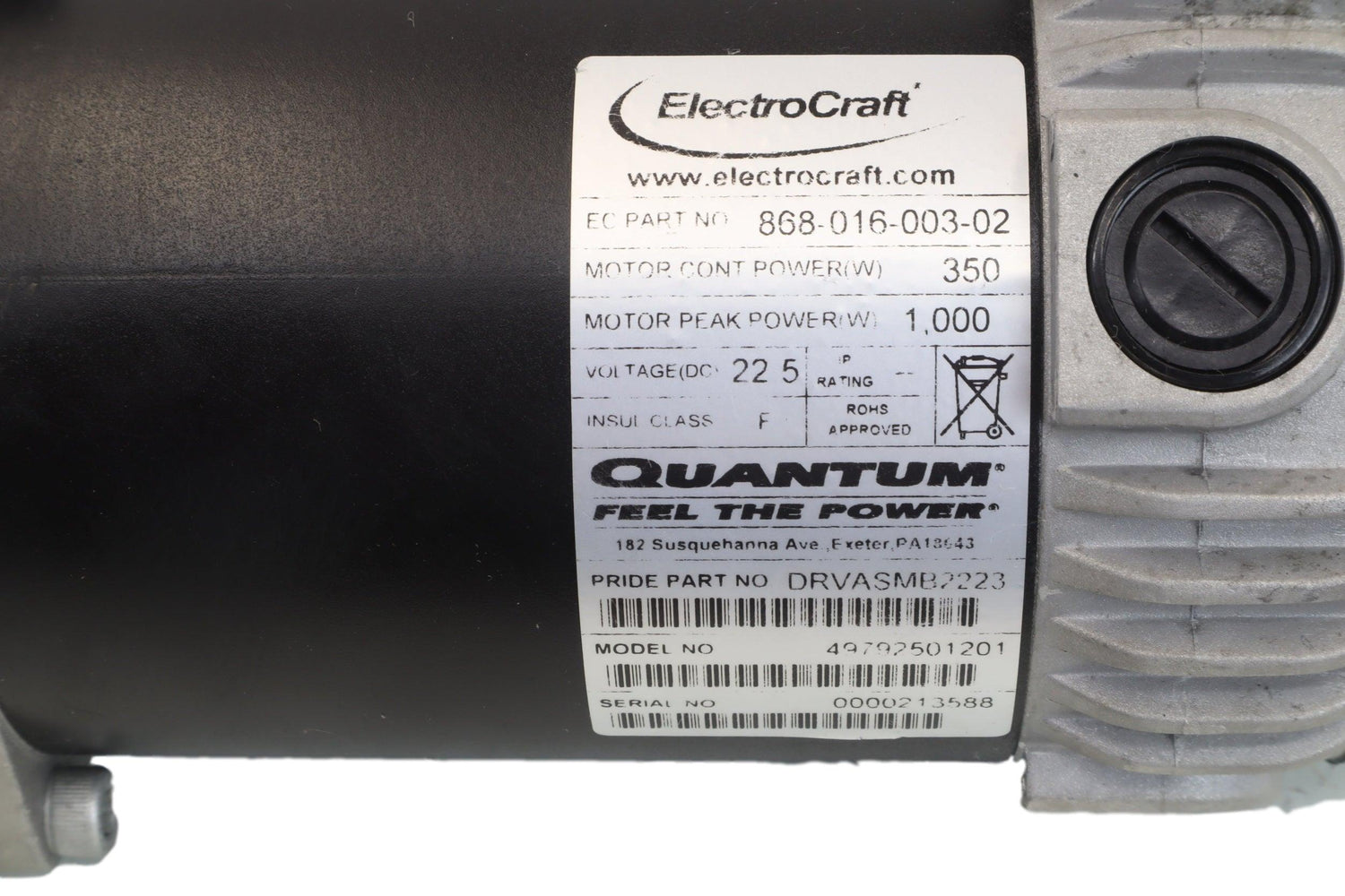 Pride Quantum Q6 Edge, Edge x, Rival Power Chair Motors | MOT131092-06 | MOT131093-06 | 49793501201 | Left & Right-Mobility Equipment for Less