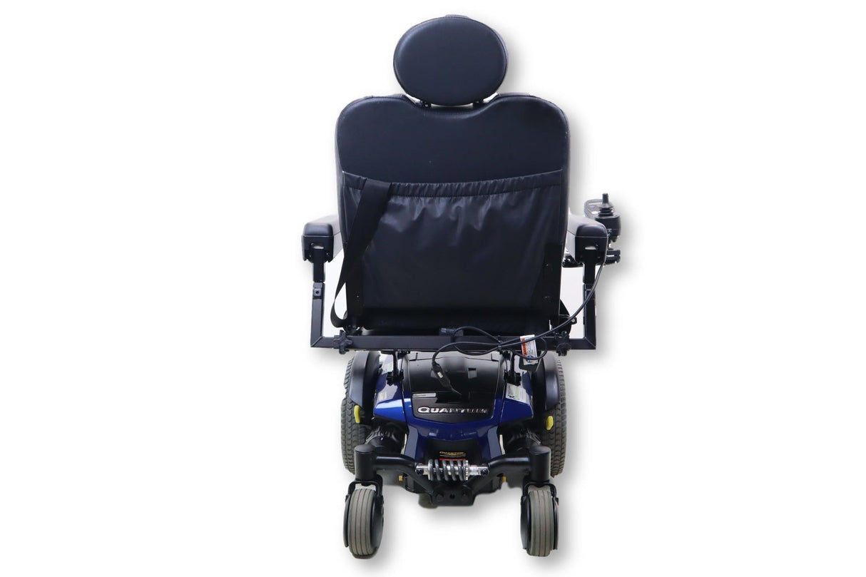 Quantum Q6 Edge Electric Powered Wheelchair By Pride Mobility | Blue Exterior | Swing-Away Joystick | 18" x 18" Seat-Mobility Equipment for Less