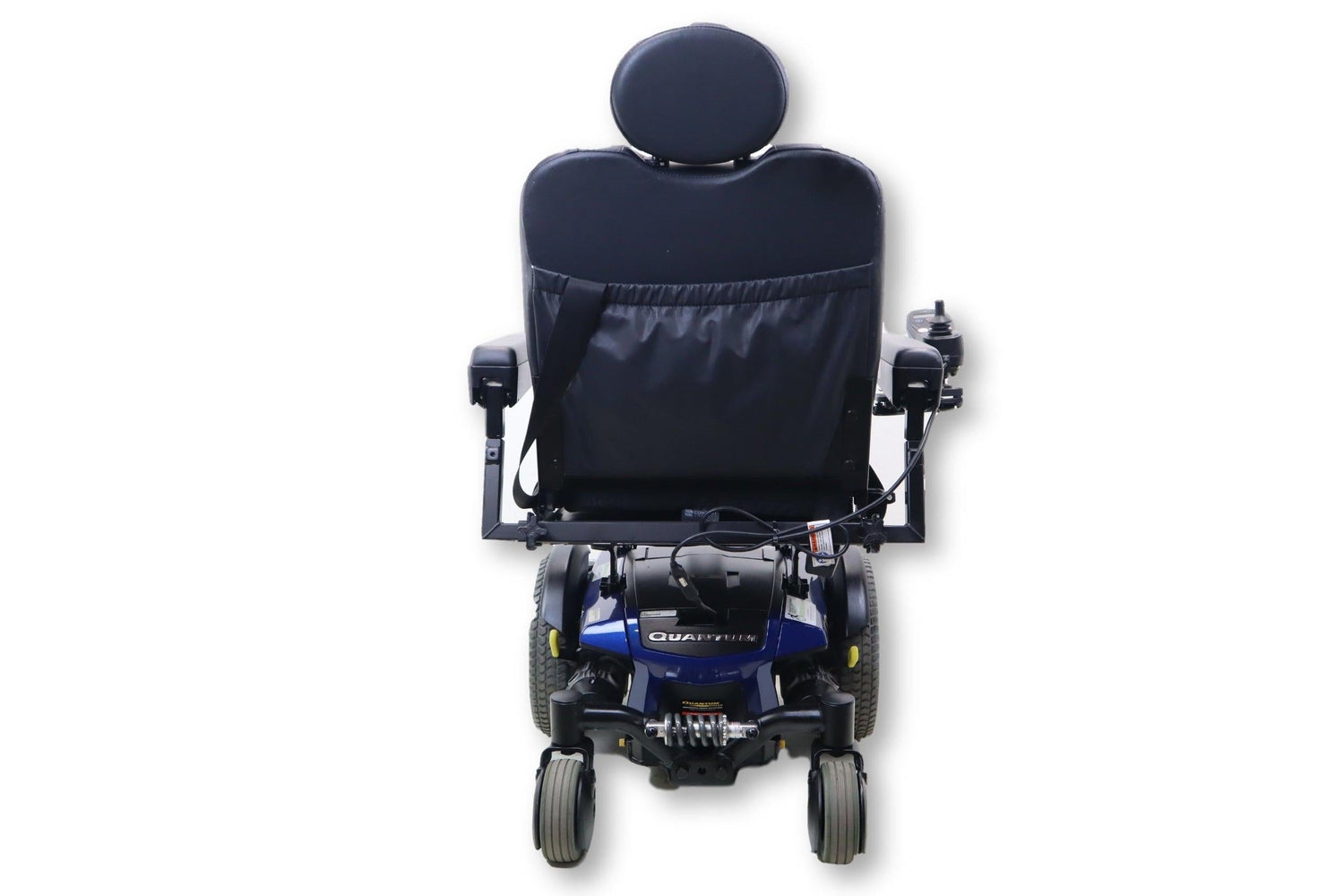 Quantum Q6 Edge Electric Powered Wheelchair By Pride Mobility | Blue Exterior | Swing-Away Joystick | 18" x 18" Seat-Mobility Equipment for Less