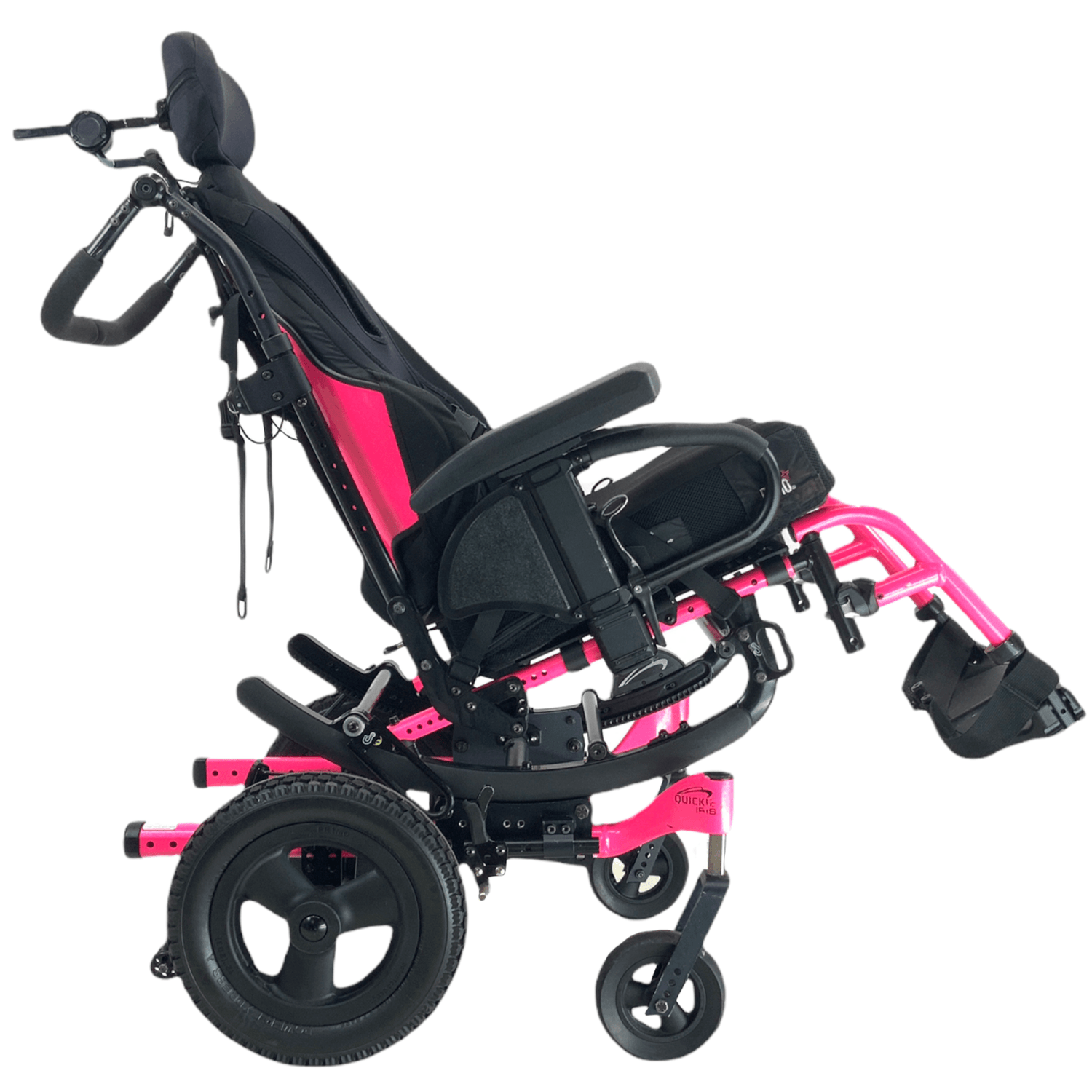 Quickie Iris Tilt-In-Space Manual Wheelchair | 15 x 17 Seat | Transit Kit, Push Handles, Seat Belt | 57% Savings!-Mobility Equipment for Less