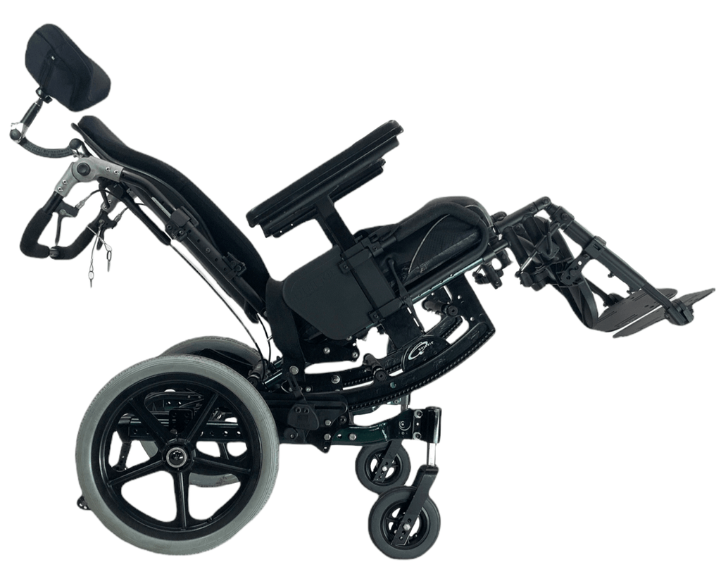 Quickie Iris Tilt-In-Space Manual Wheelchair | Elevating Leg Rests | 19" x 18" Seat | 56% Savings!-Mobility Equipment for Less