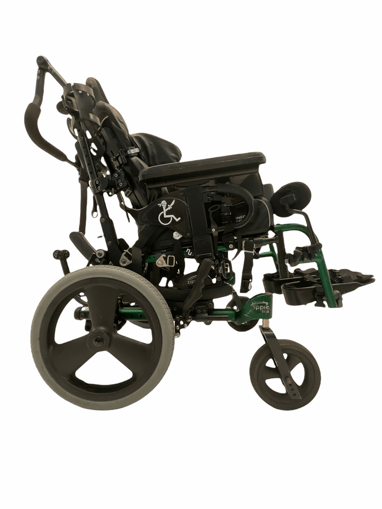 Quickie Zippie Iris Tilt-In-Space Pediatric Manual Wheelchair | 16"x16" Seat | Lateral Supports | Height Adjustable Armrests | Swing-Away Leg Rests-Mobility Equipment for Less