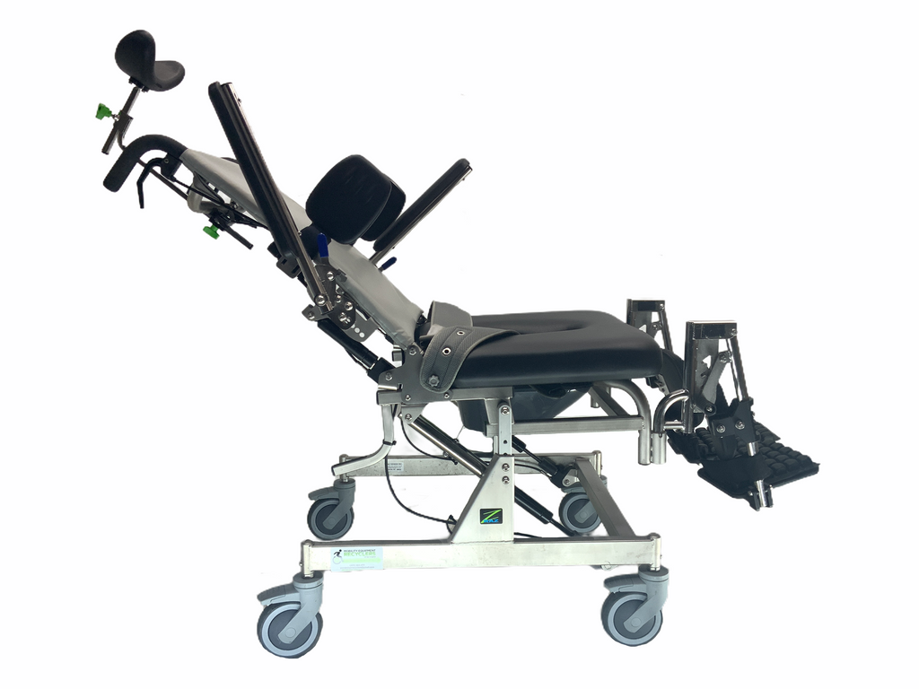 Raz AT Commode Shower Chair | 22" x 19" Seat | Tilt, Recline, Elevating Legs-Mobility Equipment for Less