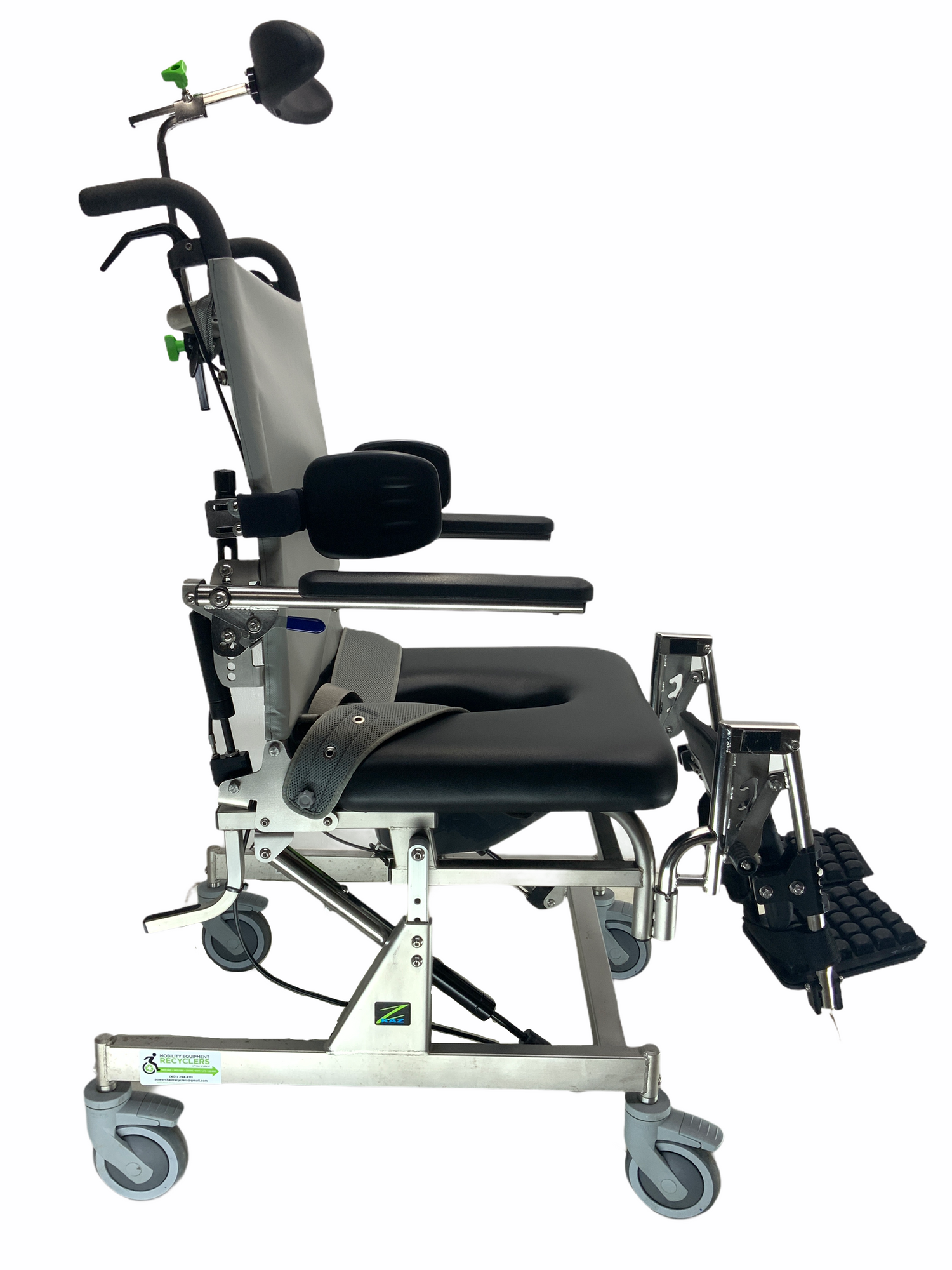 Raz AT Commode Shower Chair | 22" x 19" Seat | Tilt, Recline, Elevating Legs-Mobility Equipment for Less