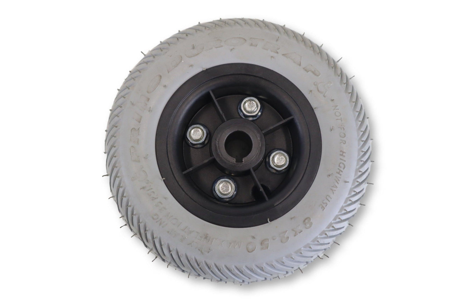 Rear Drive Wheel Assembly for Pride Go-Go Ultra, Sonic, Dart Mobility Scooters | Flat Free 8" x 2.50" Rims & Tires | WHLASMB1444-Mobility Equipment for Less