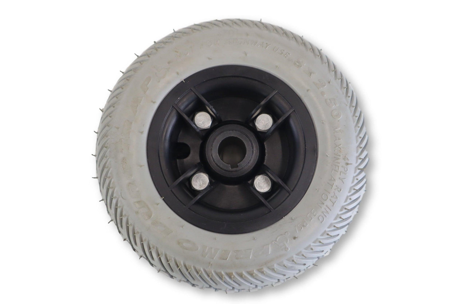 Rear Drive Wheel Assembly for Pride Go-Go Ultra, Sonic, Dart Mobility Scooters | Flat Free 8" x 2.50" Rims & Tires | WHLASMB1444-Mobility Equipment for Less