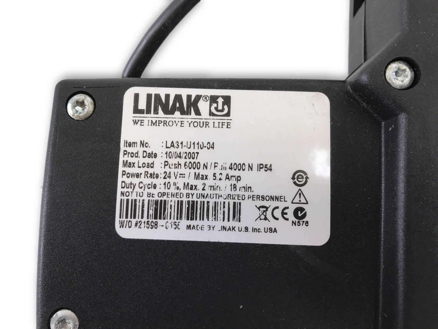 Recline Actuator for Quantum 6000 Power Wheelchair | Linak LA 31-U110-04-Mobility Equipment for Less