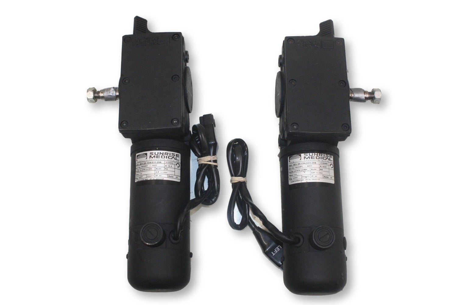 Replacement Left & Right Motor & Gearbox Assembly For Sunrise Medical Quickie Power Chairs | 499430P | 499431P | 451-50-154-G31-29B | 451-50-154-G31-29A-Mobility Equipment for Less