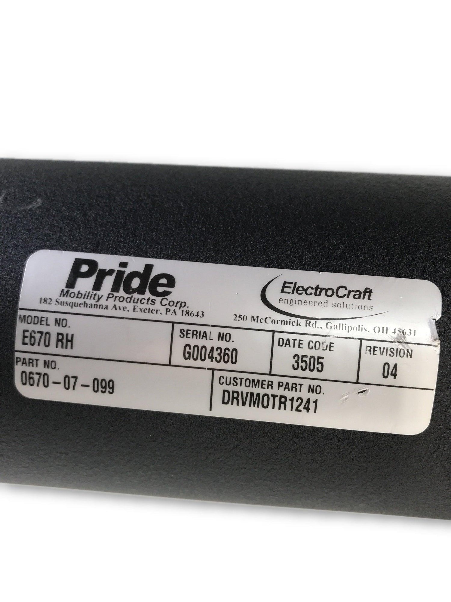 Replacement Left & Right Motors For Pride Mobility Quantum 600 Power Wheelchairs | DRVMOTR1240, DRVMOTR1241-Mobility Equipment for Less