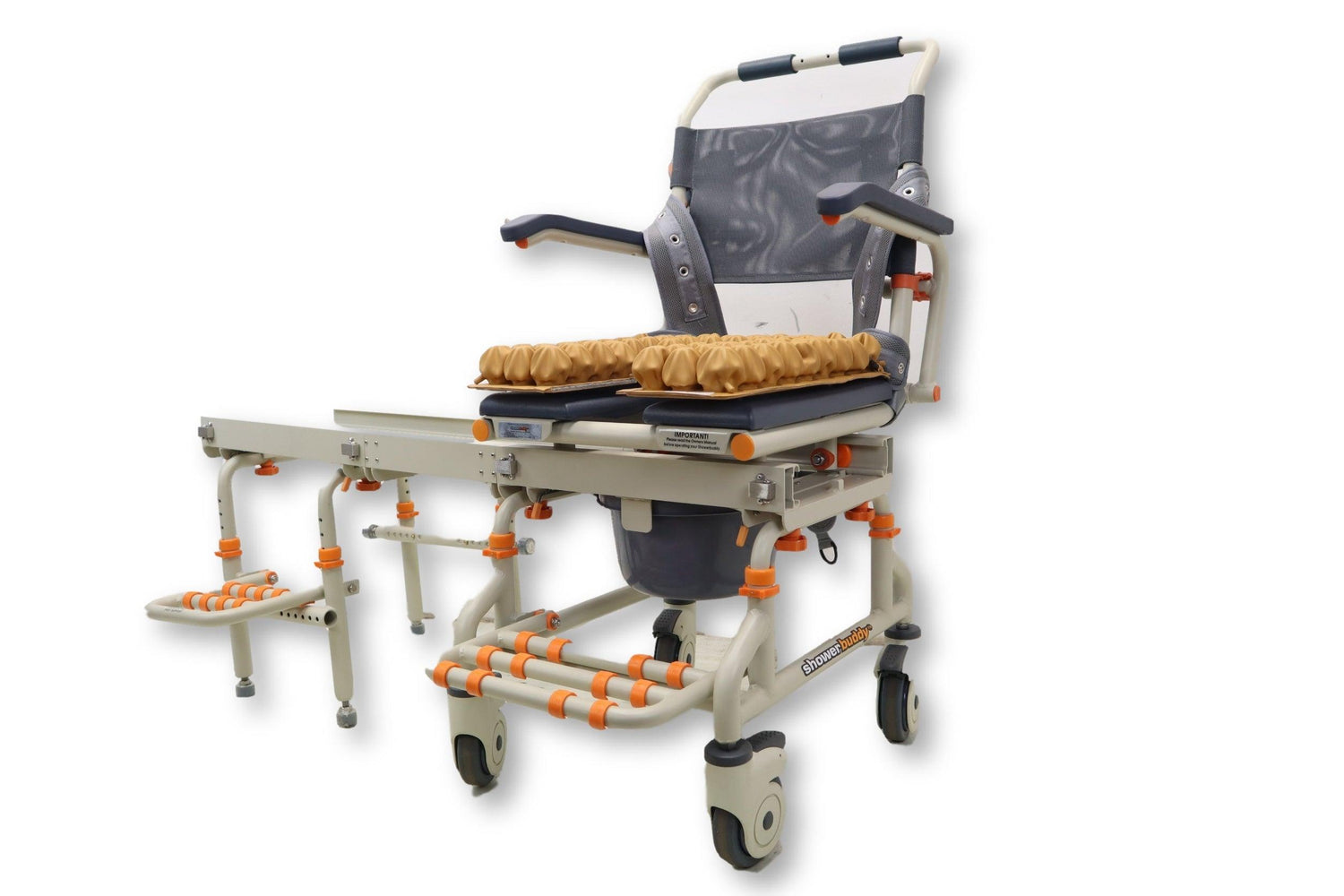 Shower Buddy SB2 TubBuddy Commode Seating System | Sliding Shower Chair Transfer Bench | Air-Filled Star Cushion-Mobility Equipment for Less