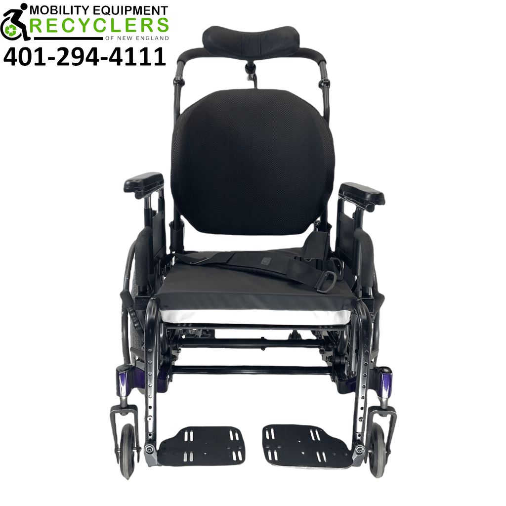 Sunrise Medical Quickie Iris Tilt-In-Space Manual Wheelchair | Height Adjustable Armrest, Swing-Away Leg Rests, Adjustable Headrest, Height Adjustable Push Handles-Mobility Equipment for Less