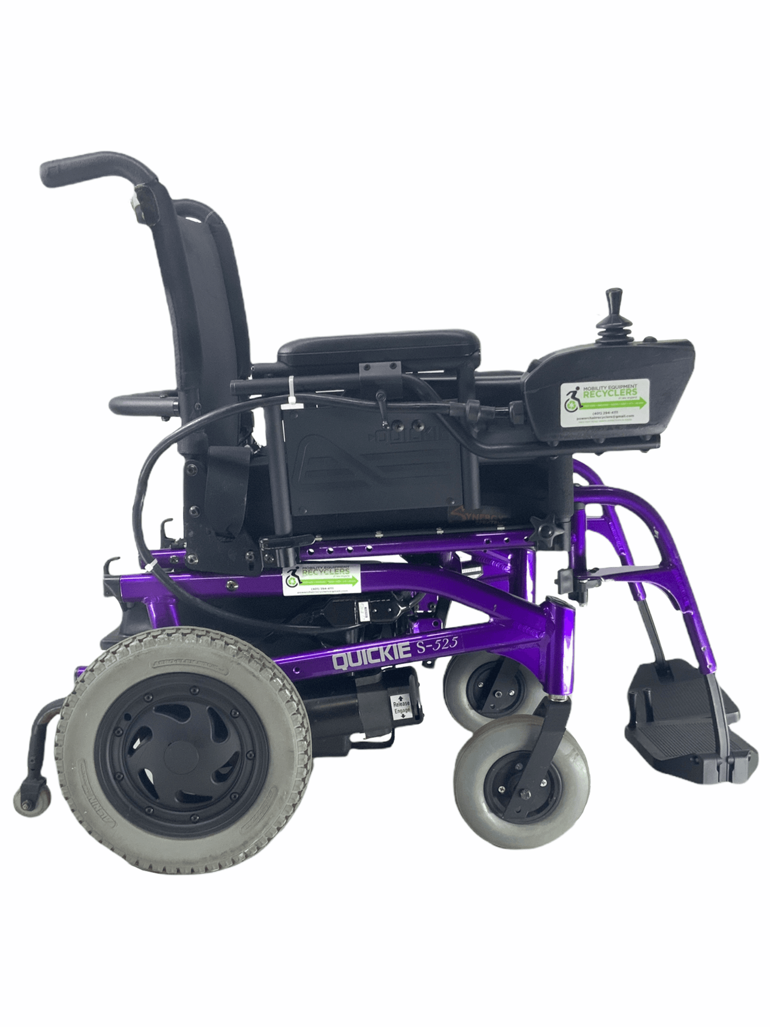 Sunrise Medical Quickie S-525 Standard Power Chair | 18" x 18" Seat | Thigh Supports, Push Handles-Mobility Equipment for Less