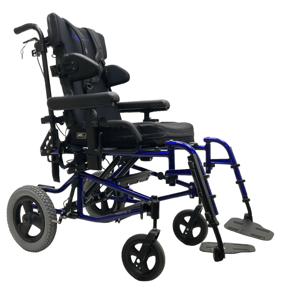 sunrise medical quickie ts tilt-in-space blue manual wheelchair angle