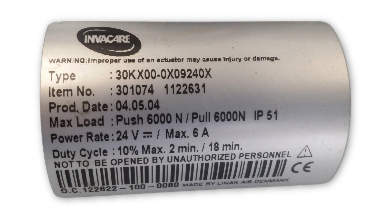 Tilt Actuator for Invacare Power Tiger Power Chair | Linak LSD30-090